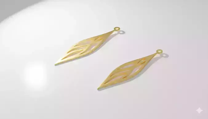 Elegant Leaf Pendant Digital File