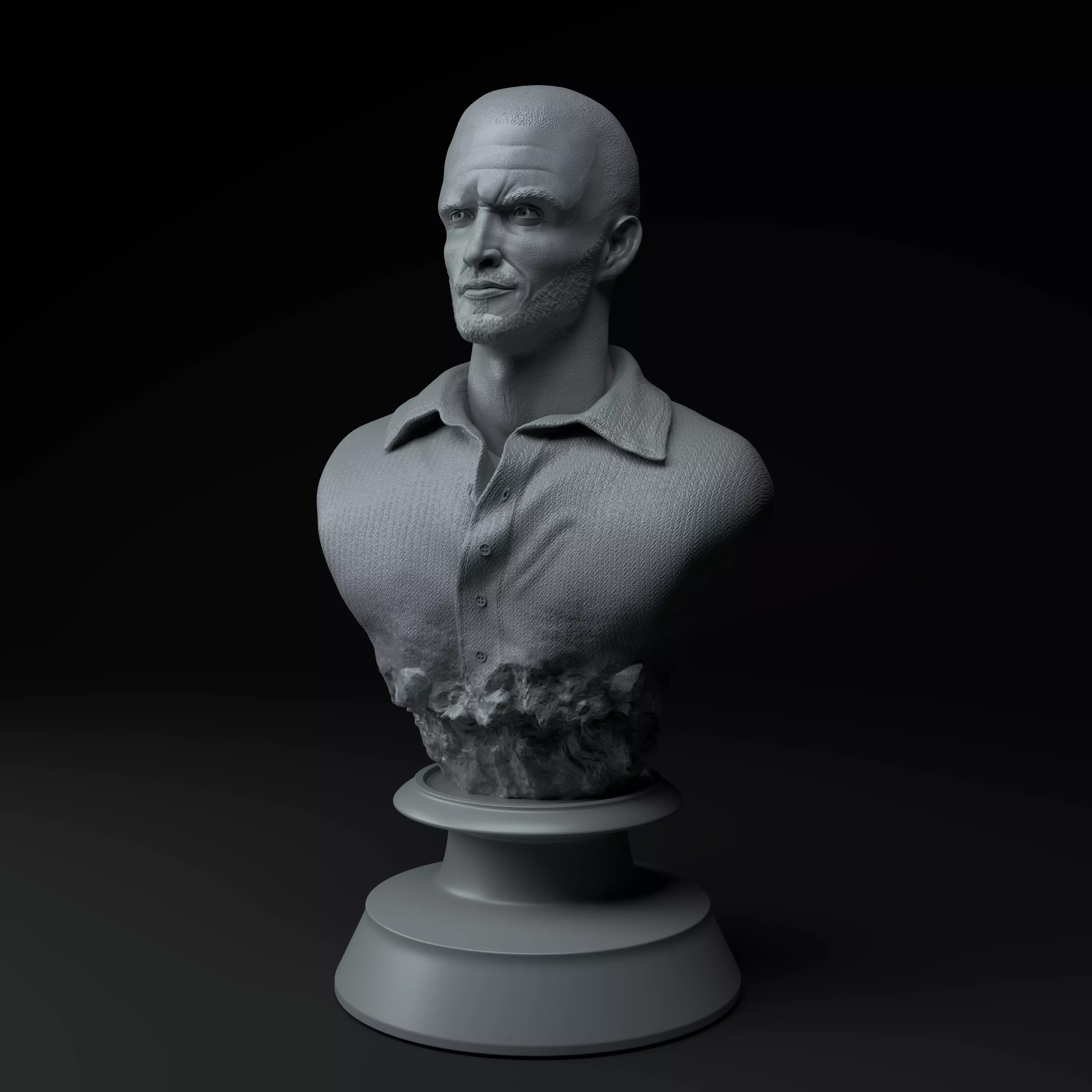 Jesse Pinkman Breaking Bad Premium 3D Bust STL 3D model_0