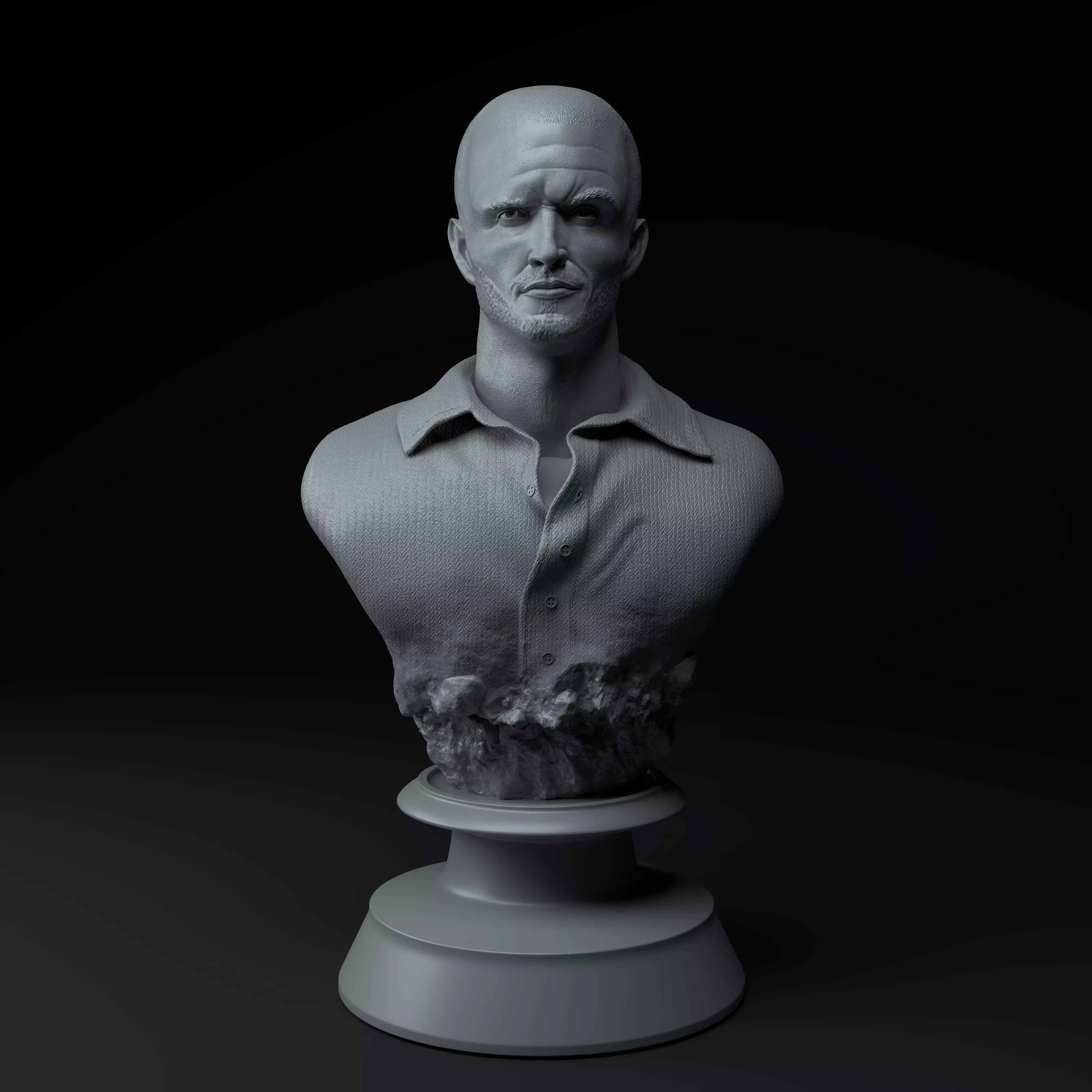 Jesse Pinkman Breaking Bad Premium 3D Bust STL 3D model_1
