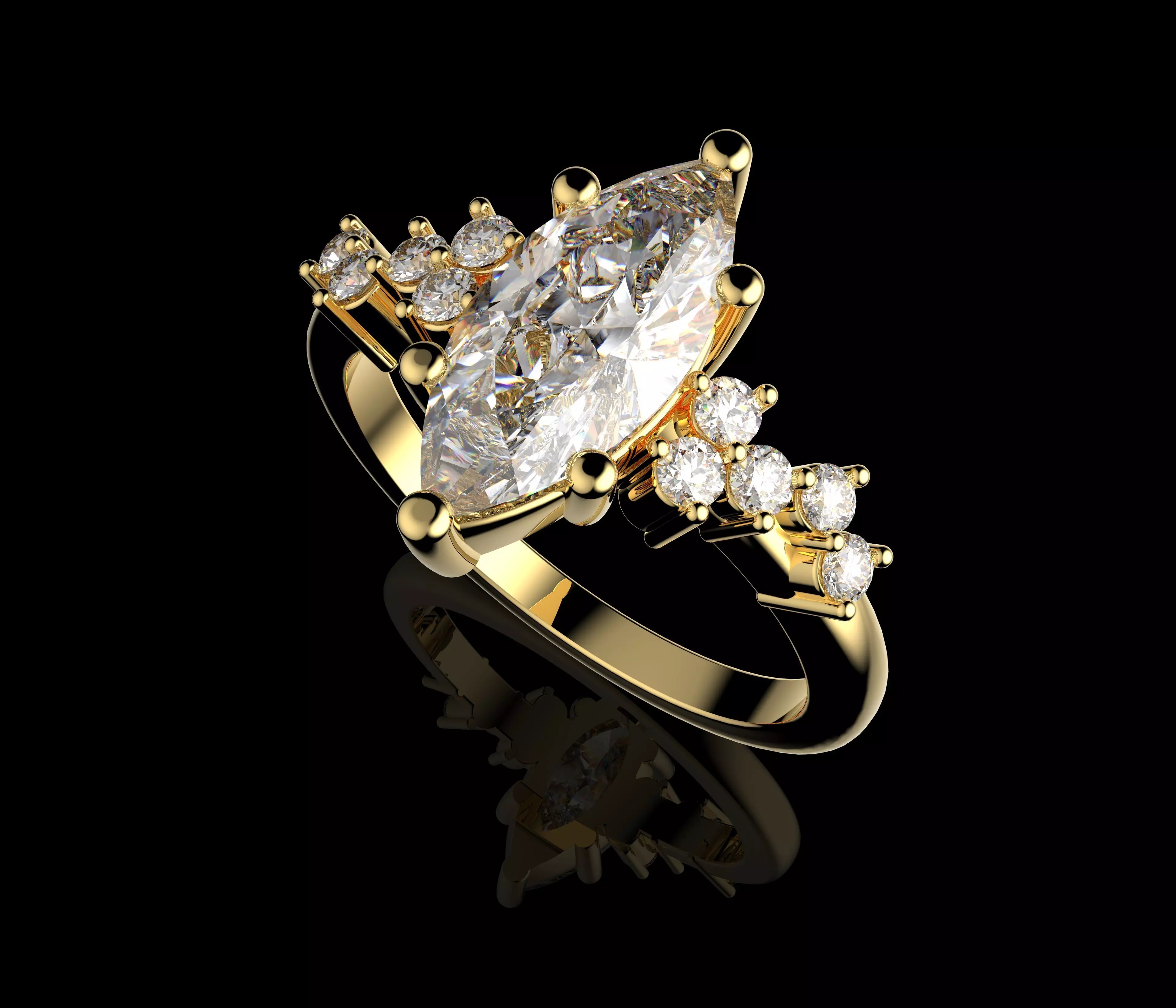 Gold N1578 3D print model_6