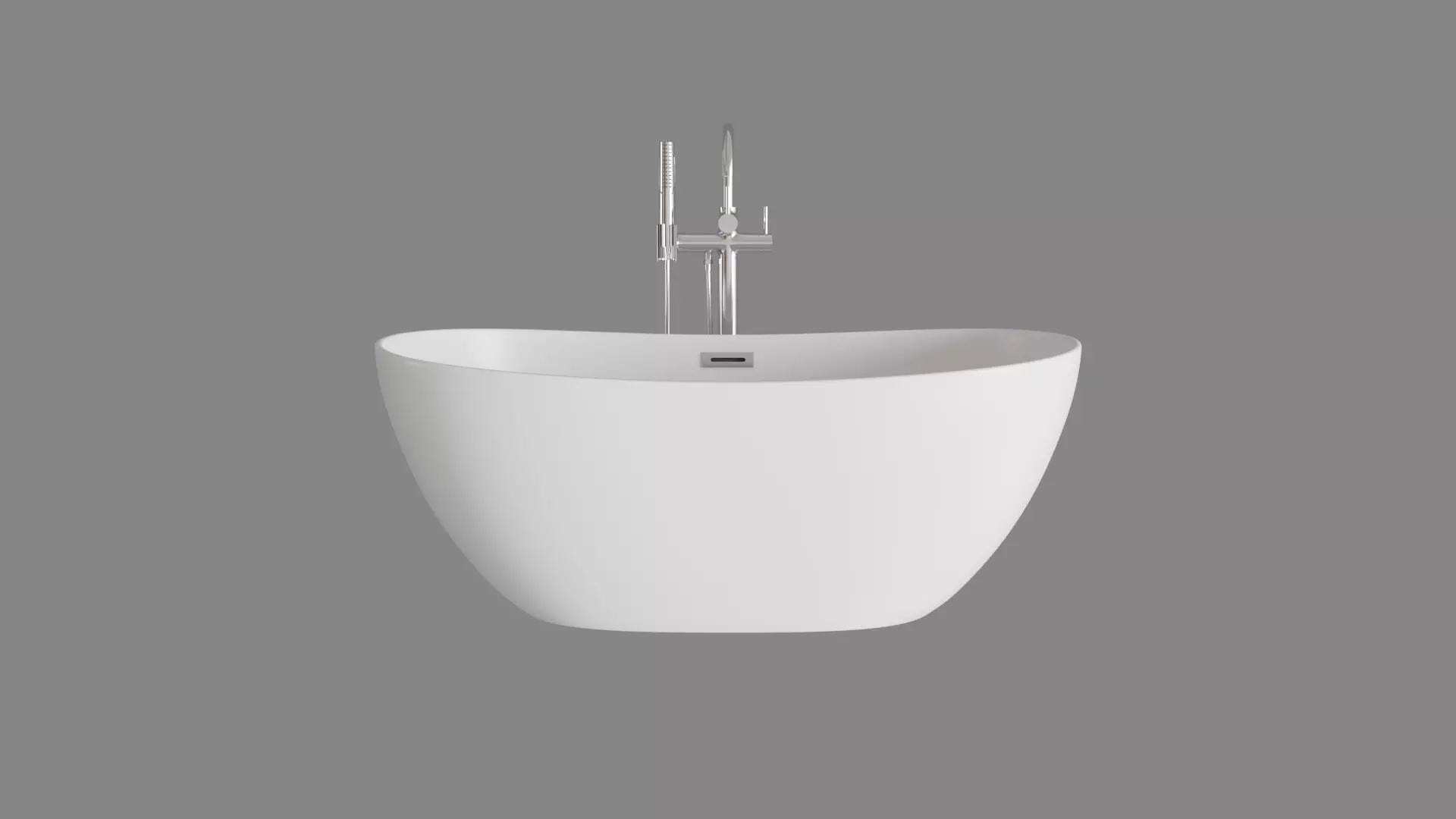 Bathtub 01 Low-poly 3D model_2
