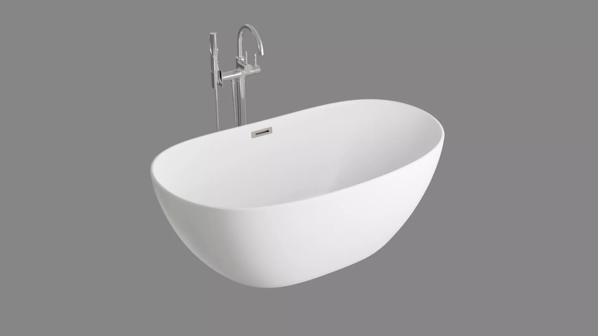 Bathtub 01 Low-poly 3D model_1