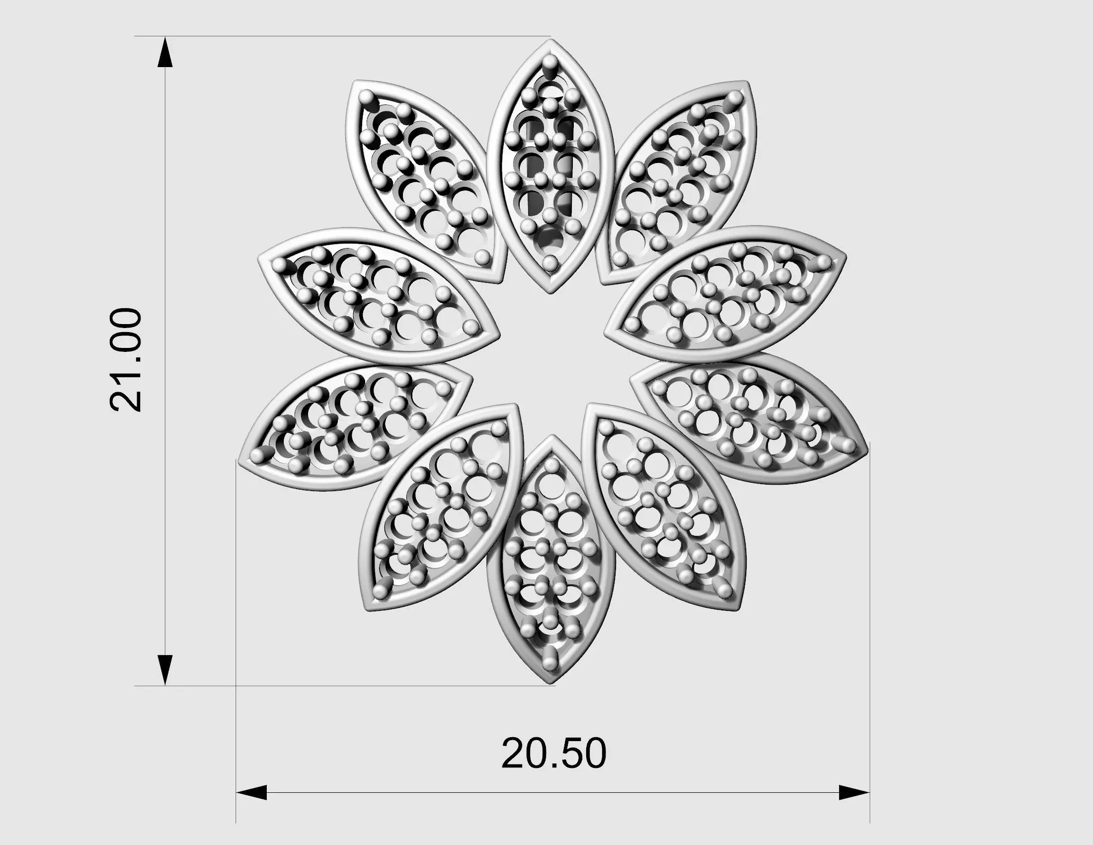 Rosita Pendant 3D print model_12