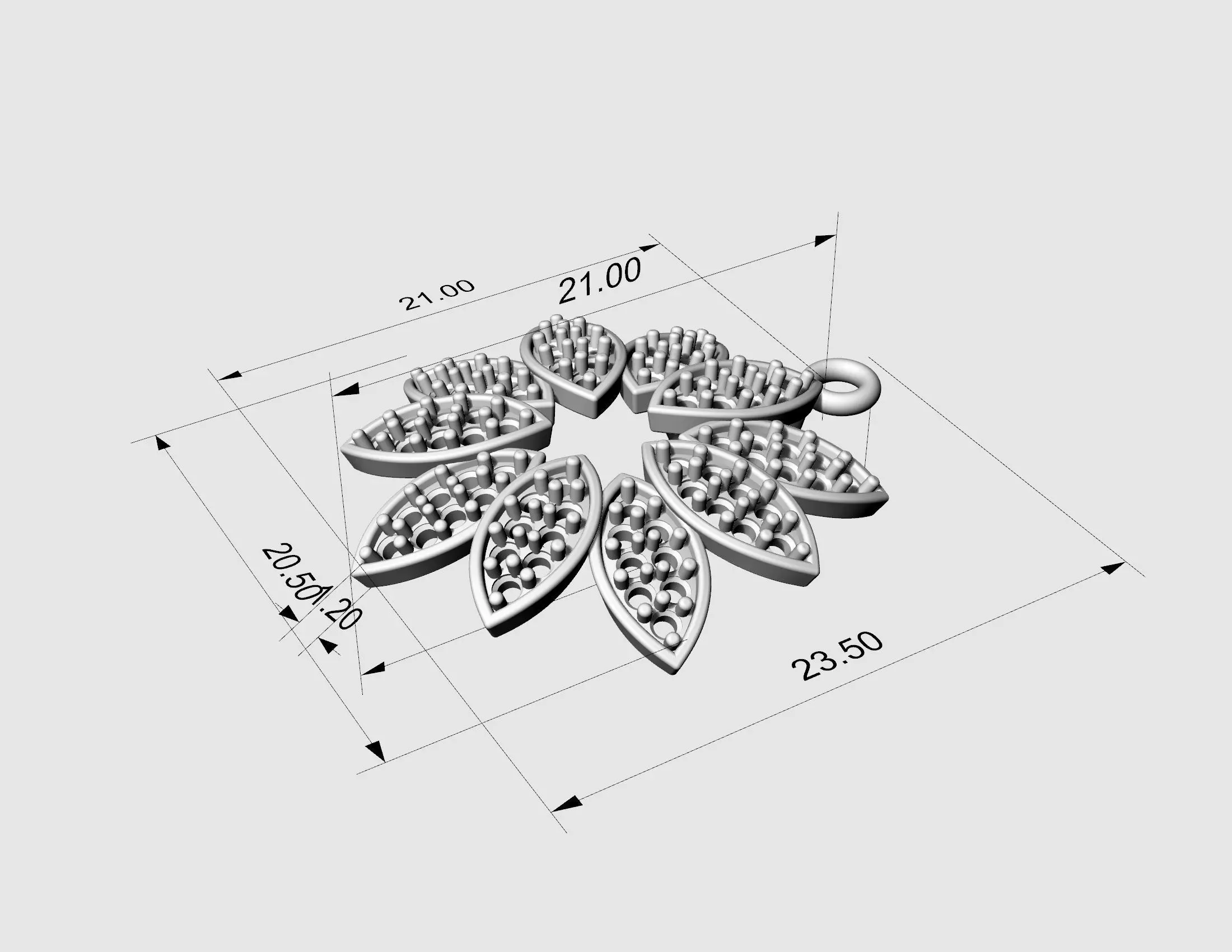 Rosita Pendant 3D print model_16