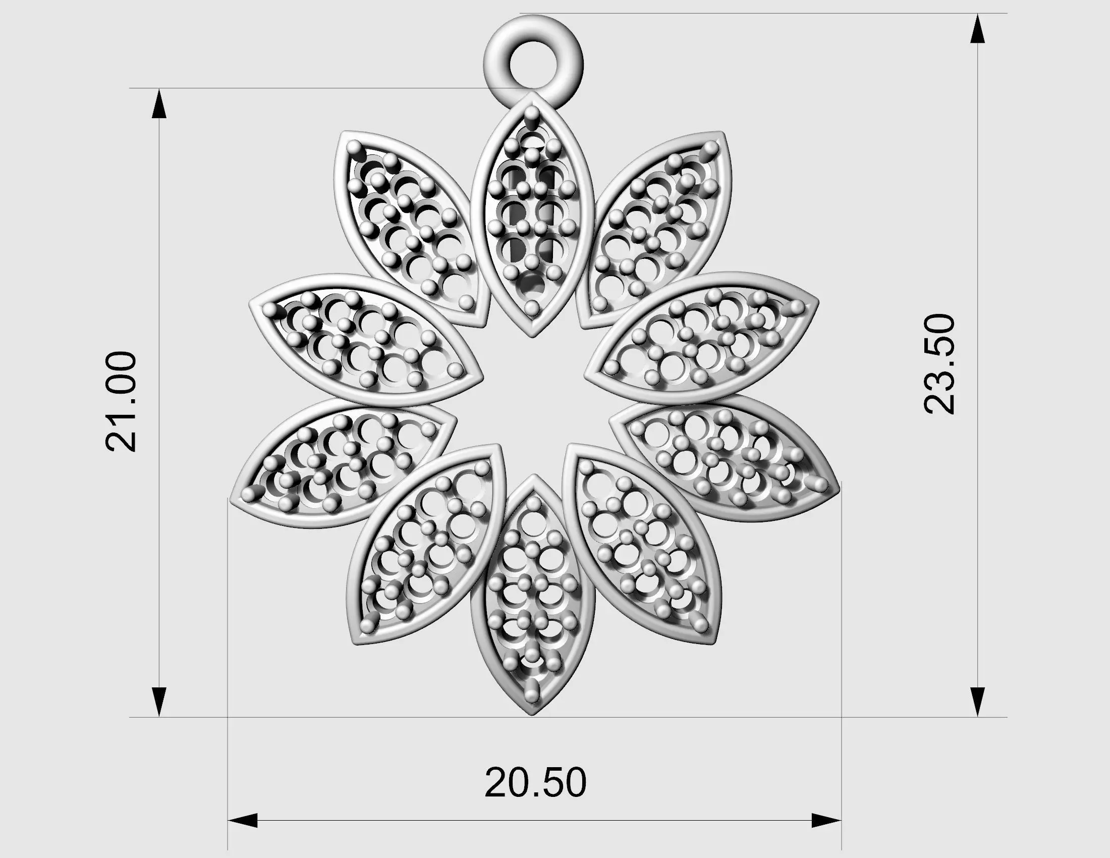 Rosita Pendant 3D print model_13