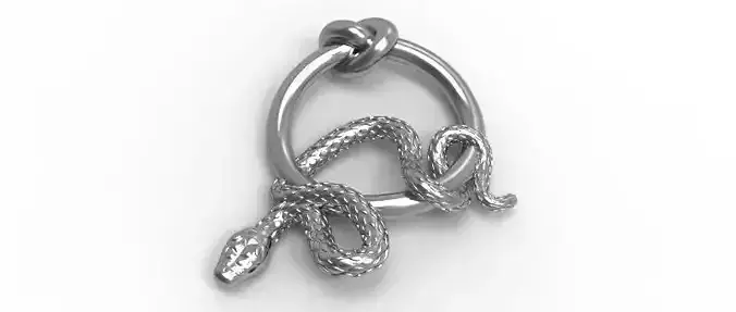 Snake Knot Ornament  Luxury Metal Accessory