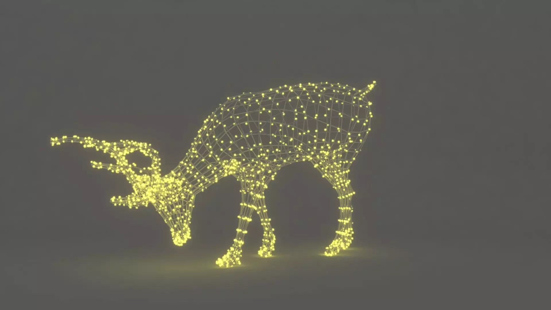 Christmas Decoration Led Reindeer V2 3D model_3