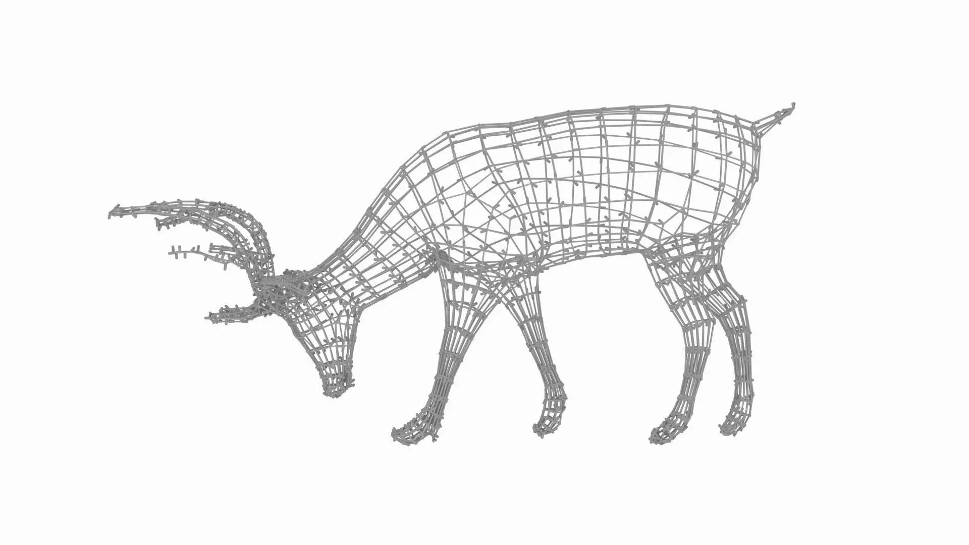 Christmas Decoration Led Reindeer V2 3D model_12