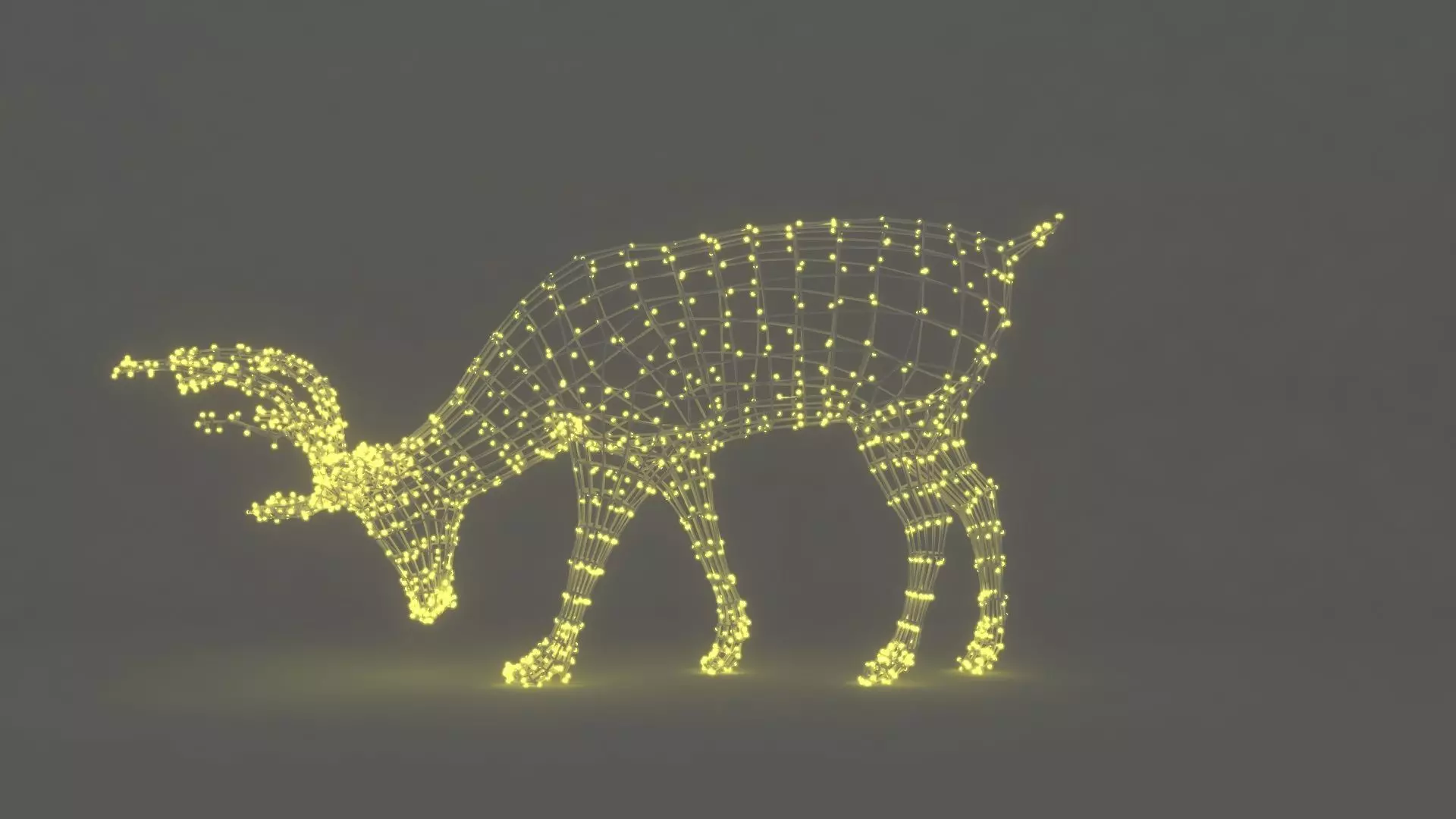 Christmas Decoration Led Reindeer V2 3D model_2