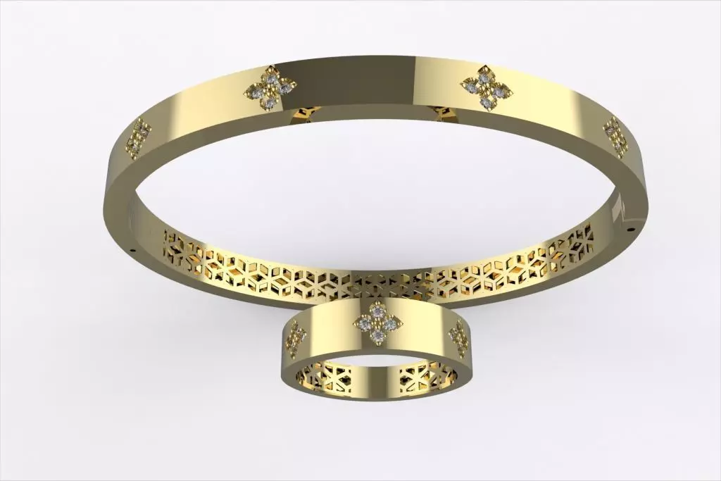 Roberto Bracelet and Ring SET-0032 3D print model
