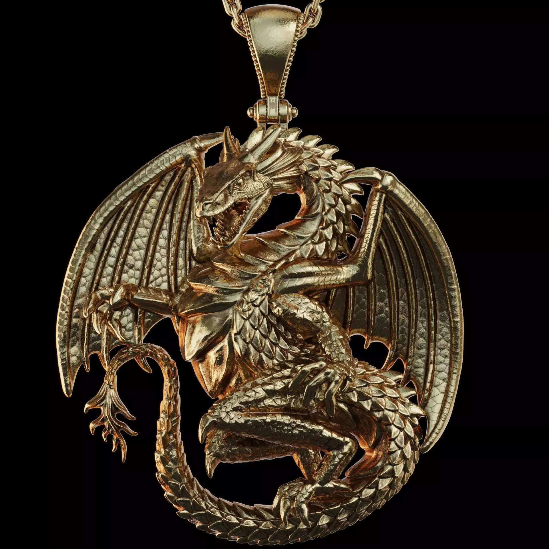 Dragon Pendant 3D print model