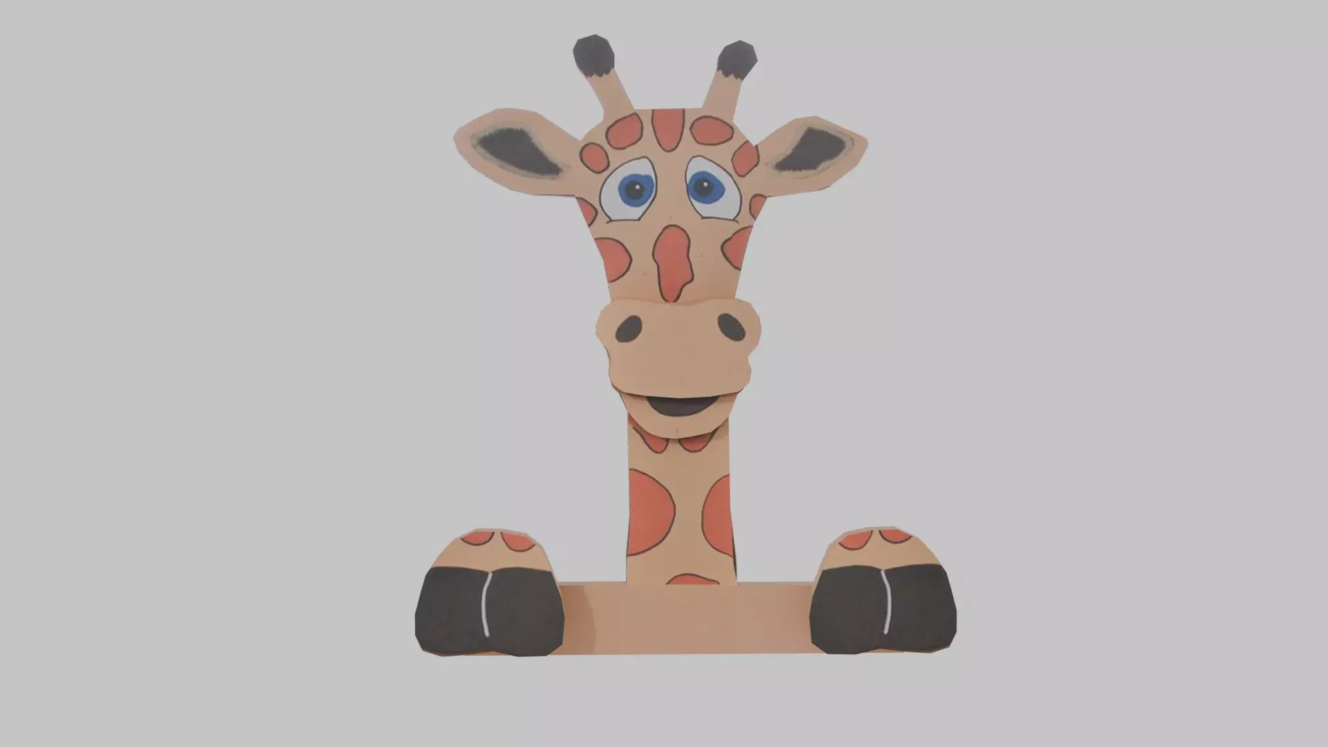 Giraffe Hanging Fence Art Low-poly 3D model_2