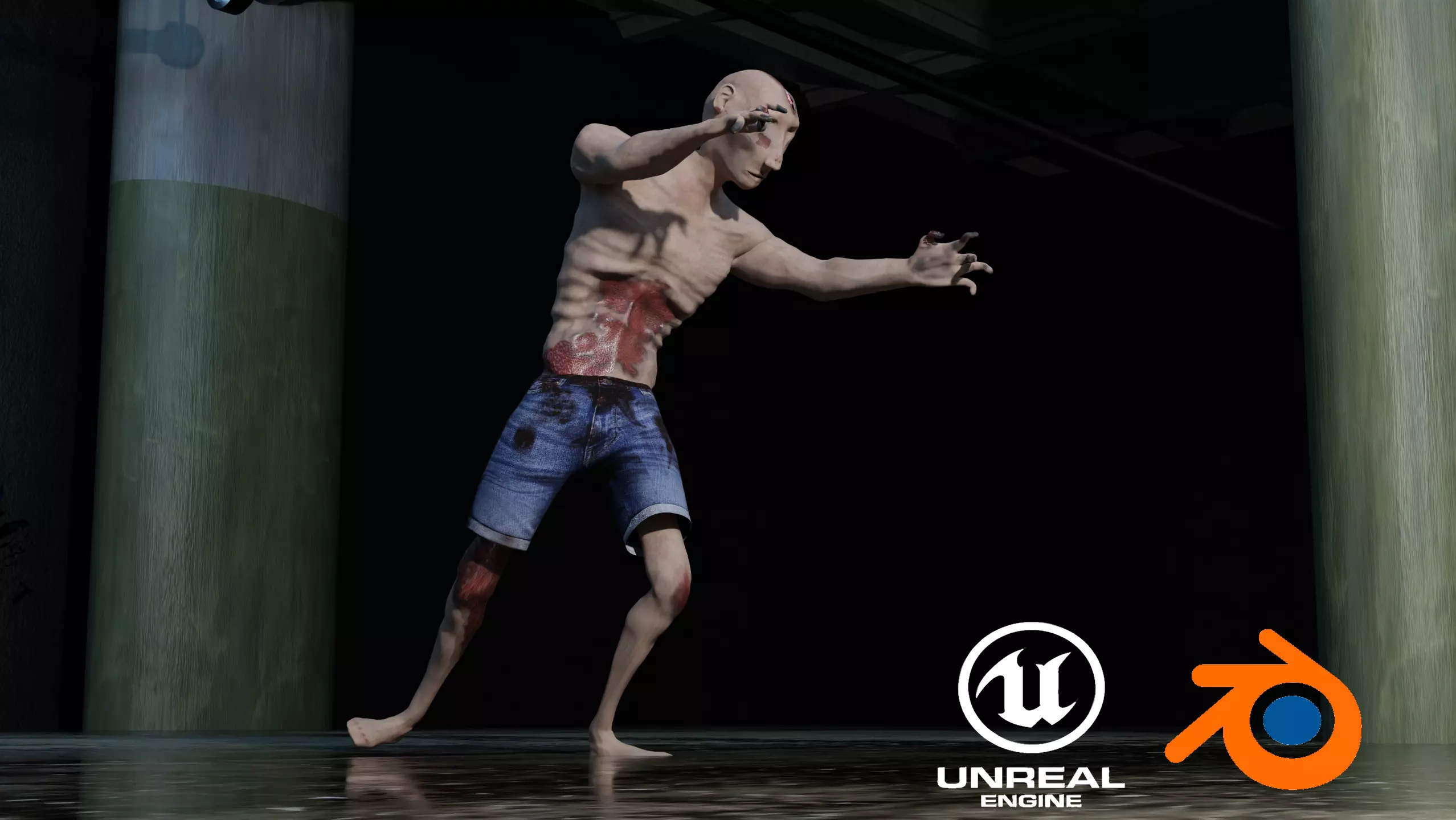 Pack of 5 Scary zombies 3D Model Collection_27