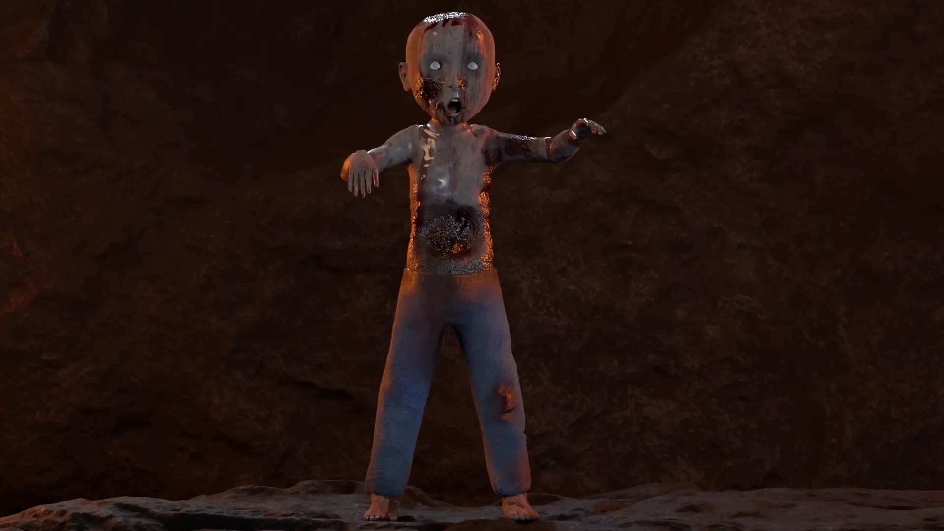 Pack of 5 Scary zombies 3D Model Collection_11