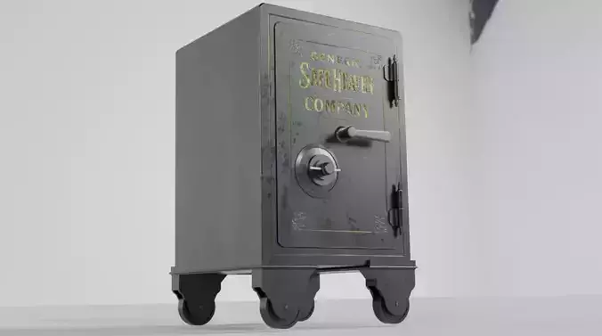 Low-Poly Vault Safe - Optimized for Games