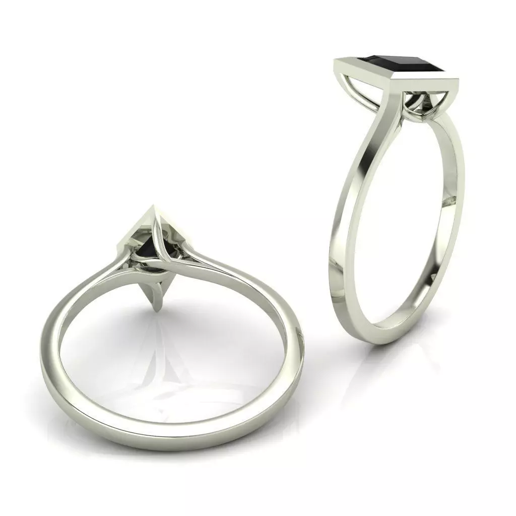 PRISM DIAMOND ENGAGEMENT RING 3D MODEL 3D print model_7