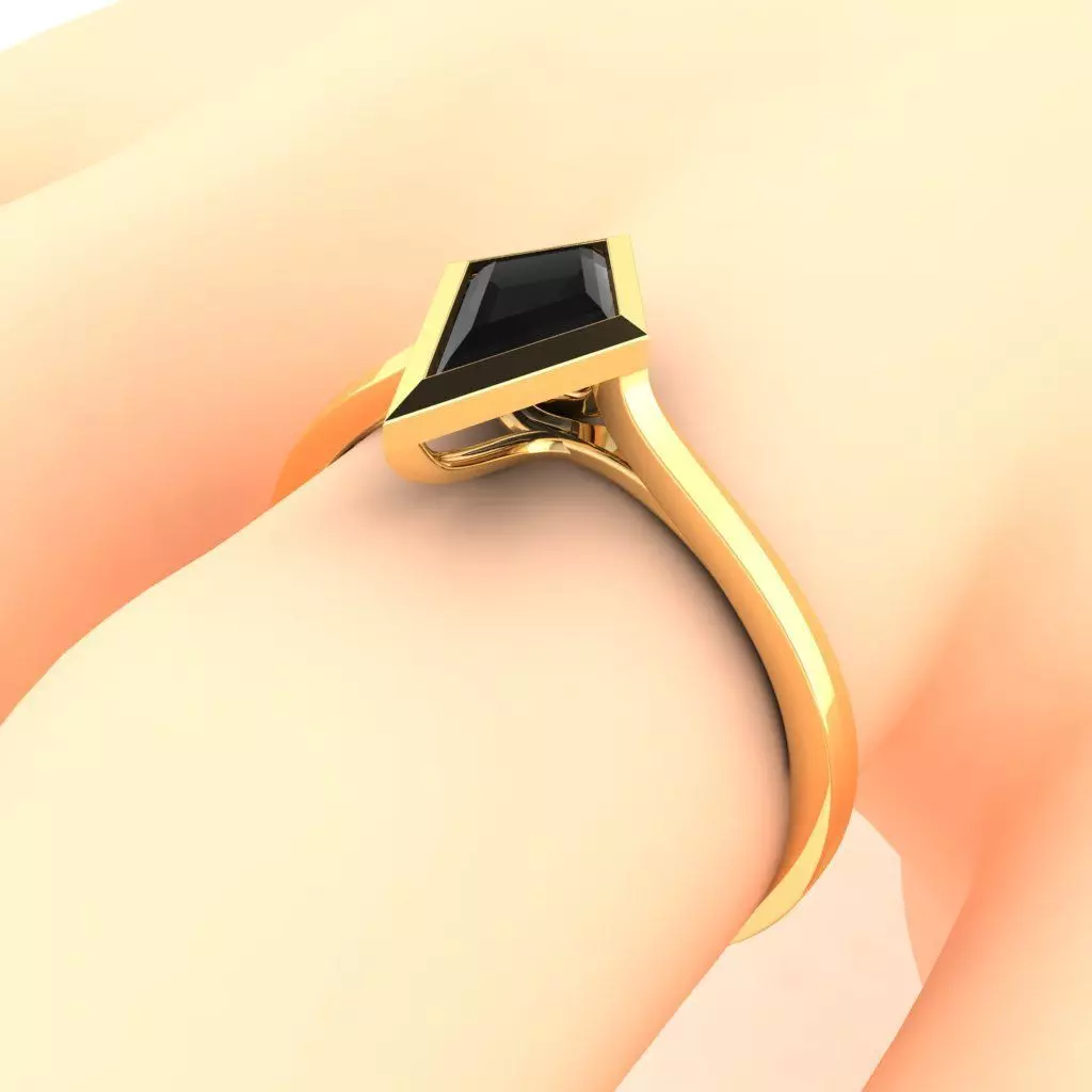 PRISM DIAMOND ENGAGEMENT RING 3D MODEL 3D print model_3