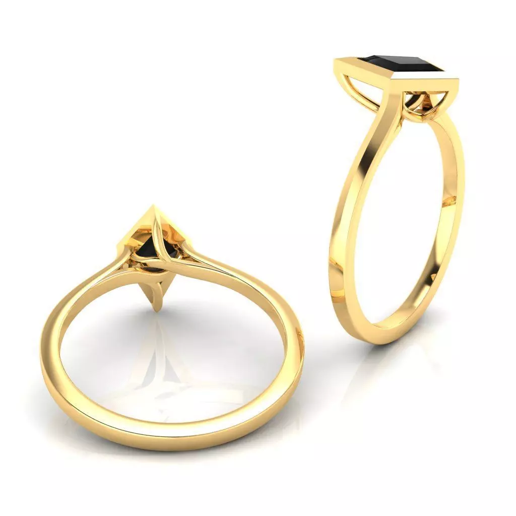 PRISM DIAMOND ENGAGEMENT RING 3D MODEL 3D print model_2