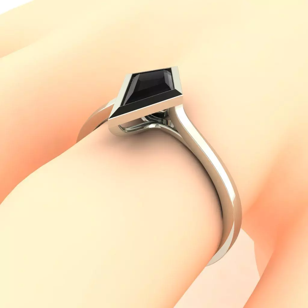 PRISM DIAMOND ENGAGEMENT RING 3D MODEL 3D print model_8