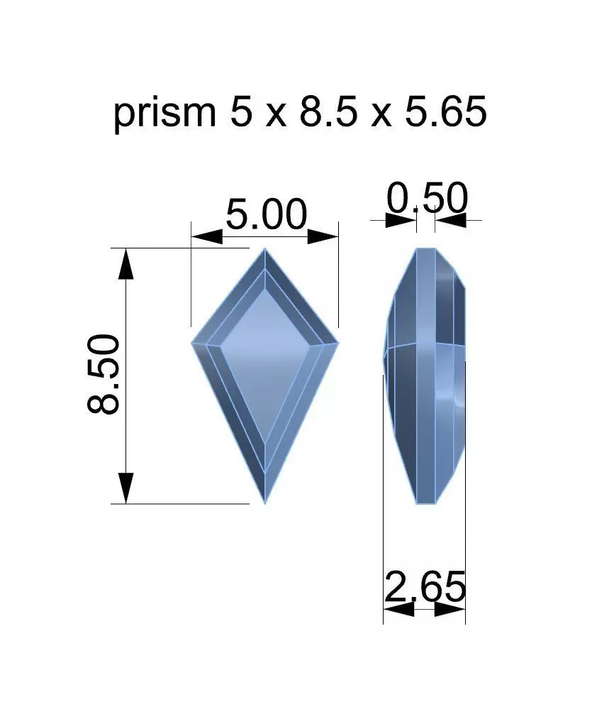 PRISM DIAMOND ENGAGEMENT RING 3D MODEL 3D print model_12