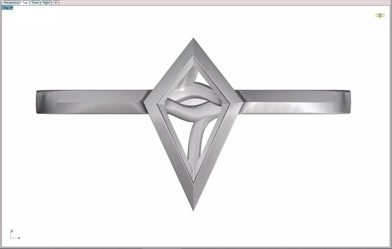 PRISM DIAMOND ENGAGEMENT RING 3D MODEL 3D print model_14