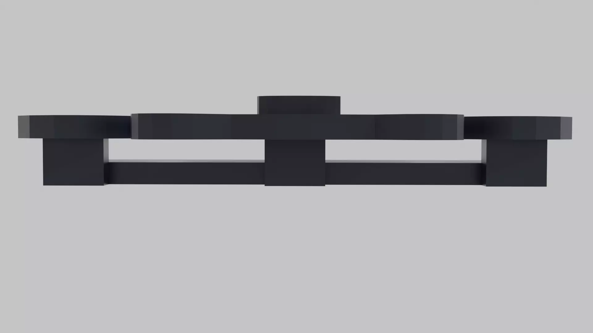 Bear Hanging Fence Art Low-poly 3D model_4