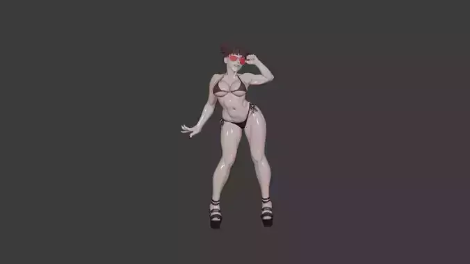 Chun-Li  Street Fighter Inspired 3D Character Model 
