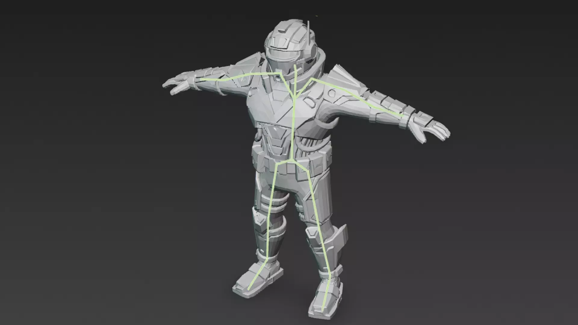 Cartoon Cyberpunk Mercenary Pack 3D Models Low-poly 3D model_26