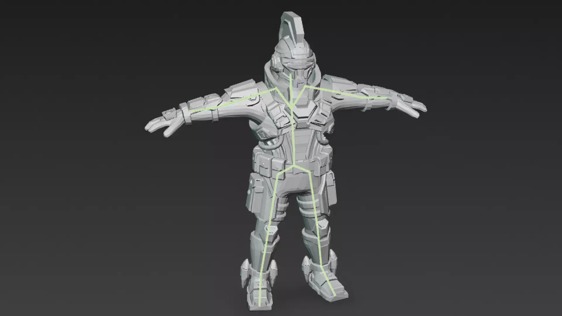 Cartoon Cyberpunk Mercenary Pack 3D Models Low-poly 3D model_10