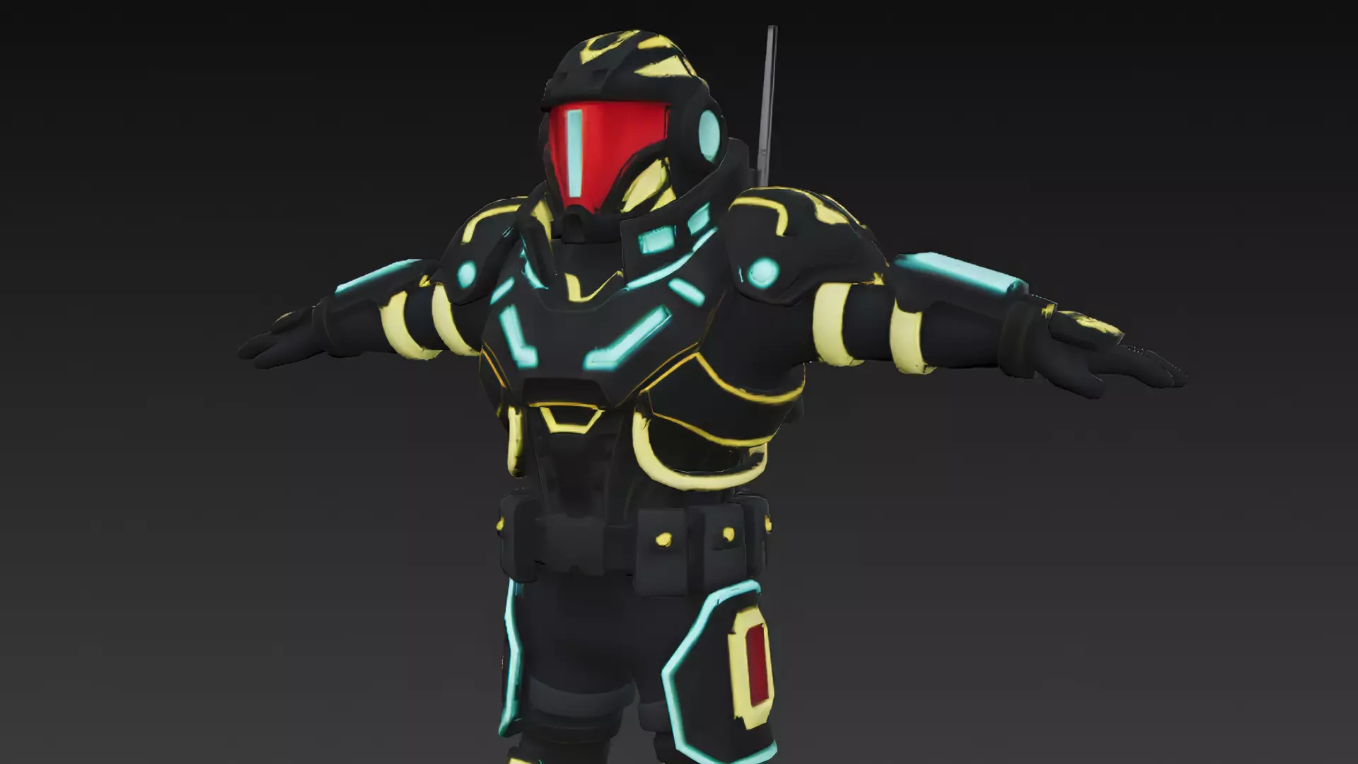 Cartoon Cyberpunk Mercenary Pack 3D Models Low-poly 3D model_36