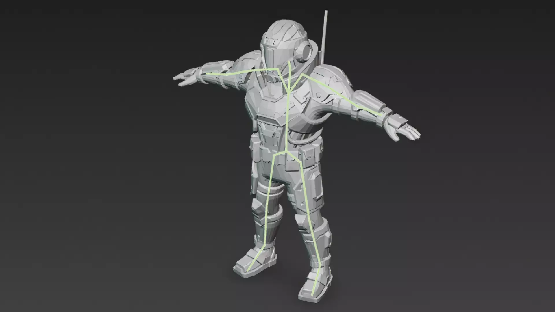 Cartoon Cyberpunk Mercenary Pack 3D Models Low-poly 3D model_41