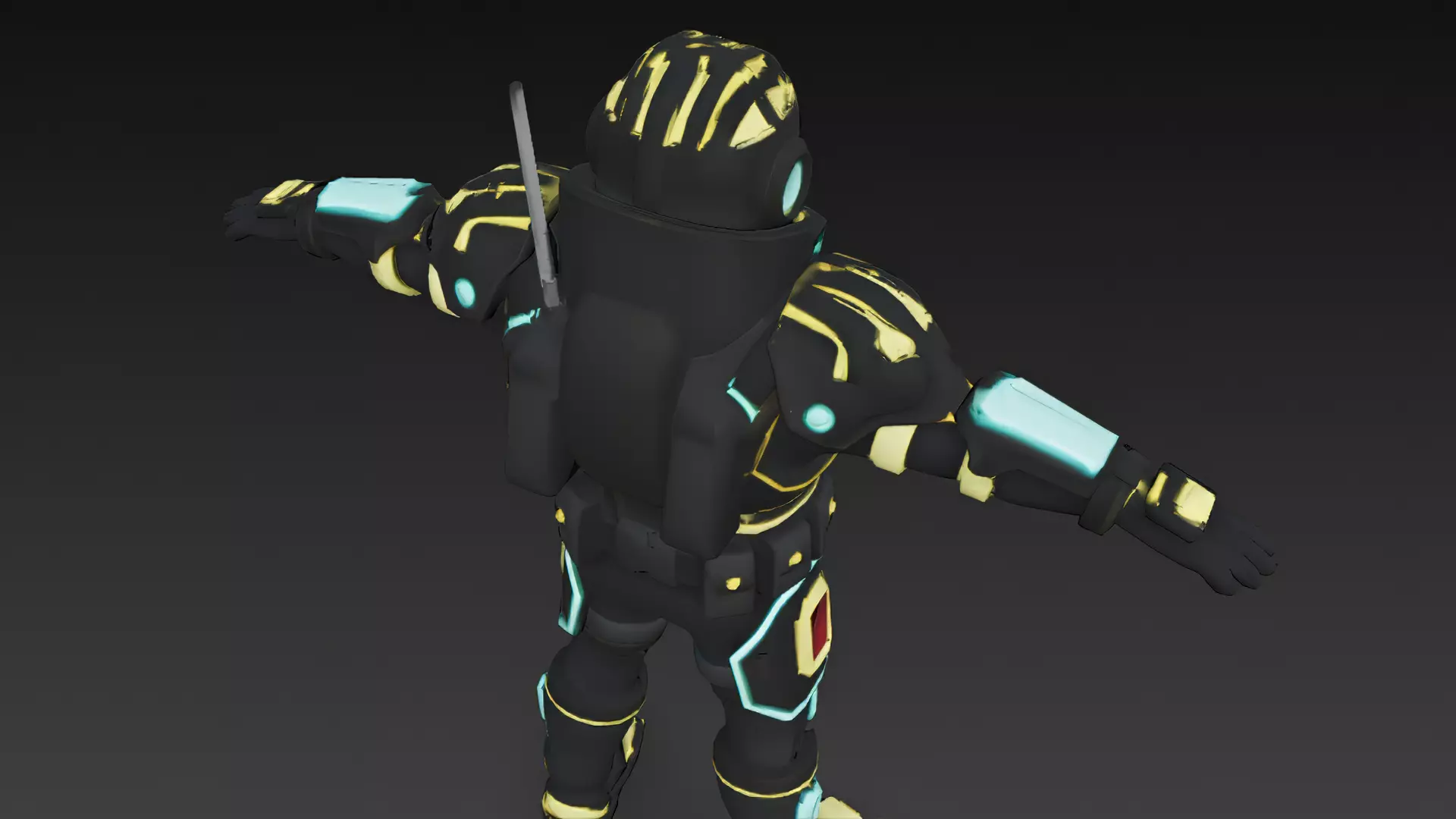 Cartoon Cyberpunk Mercenary Pack 3D Models Low-poly 3D model_38