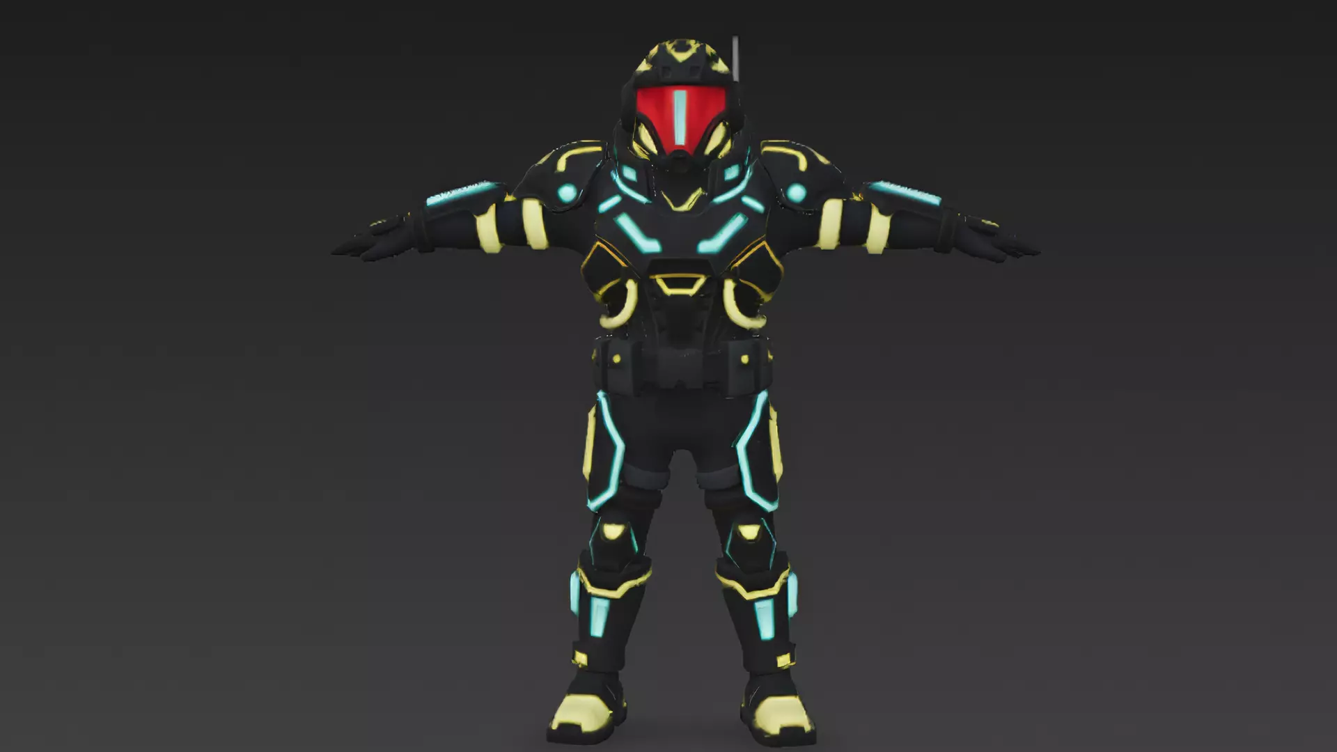 Cartoon Cyberpunk Mercenary Pack 3D Models Low-poly 3D model_32