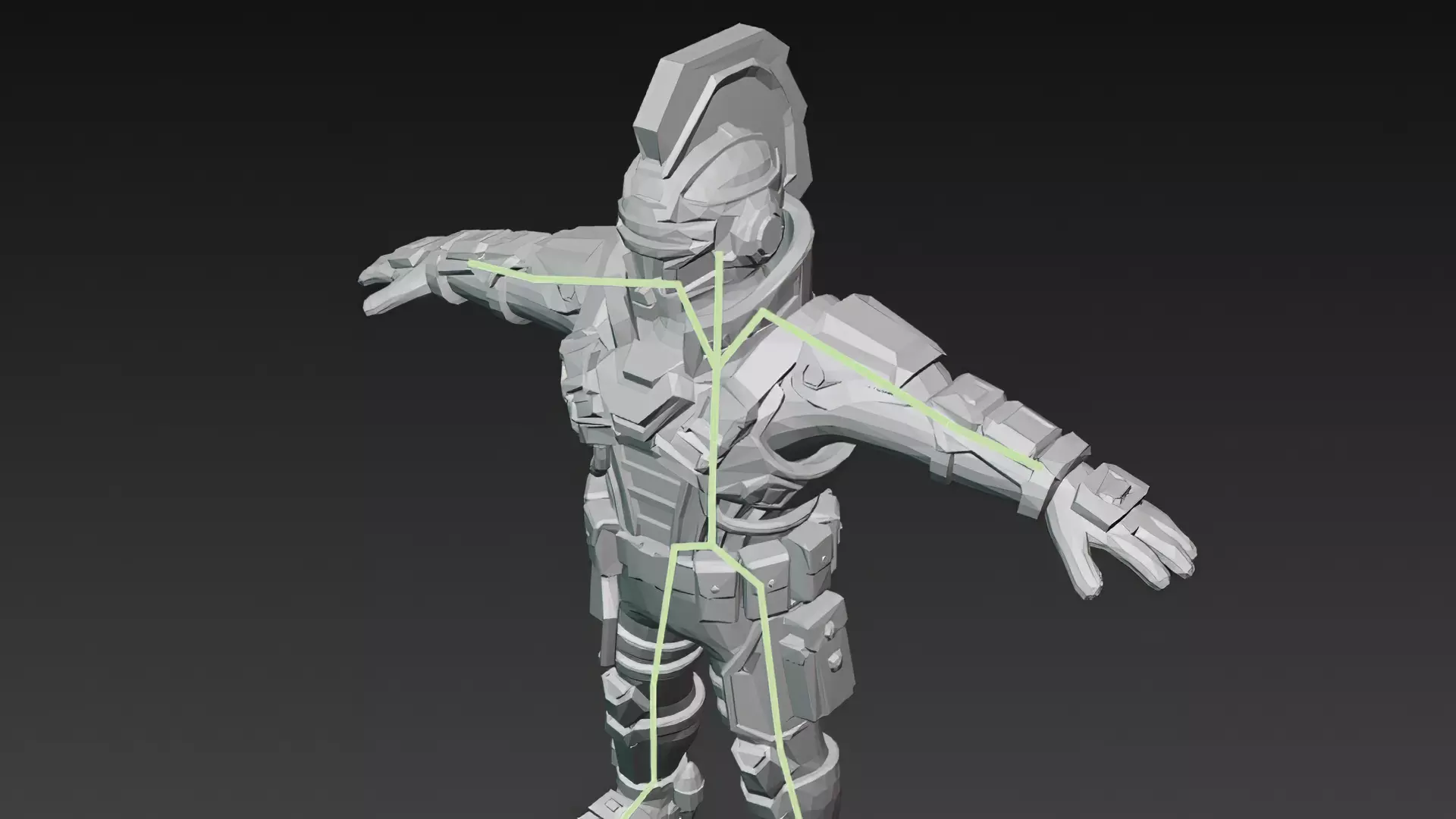 Cartoon Cyberpunk Mercenary Pack 3D Models Low-poly 3D model_12