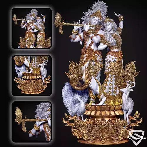 Radha-Krishna 3d Print
