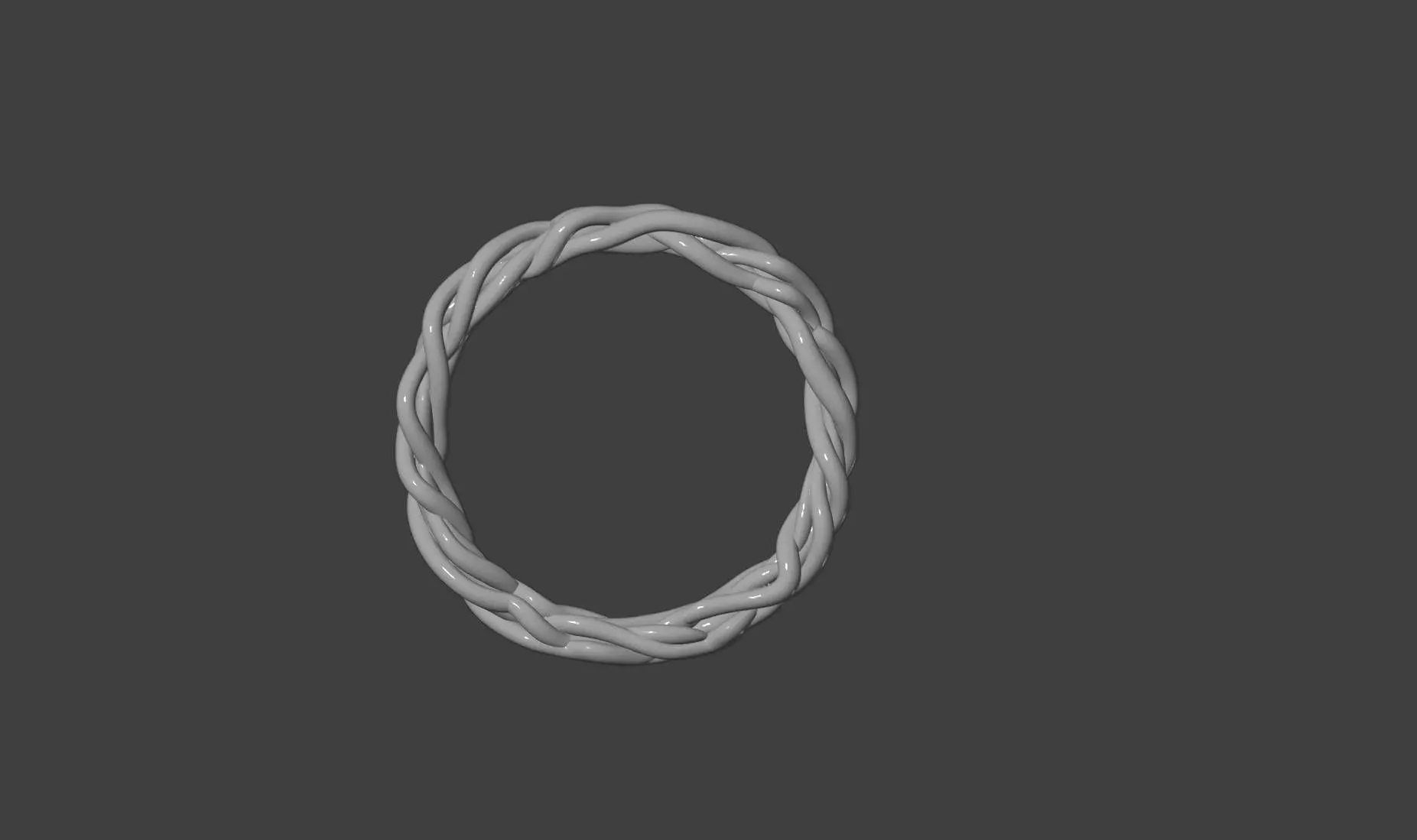 Twisted Braid Gold Ring 3D print model_1