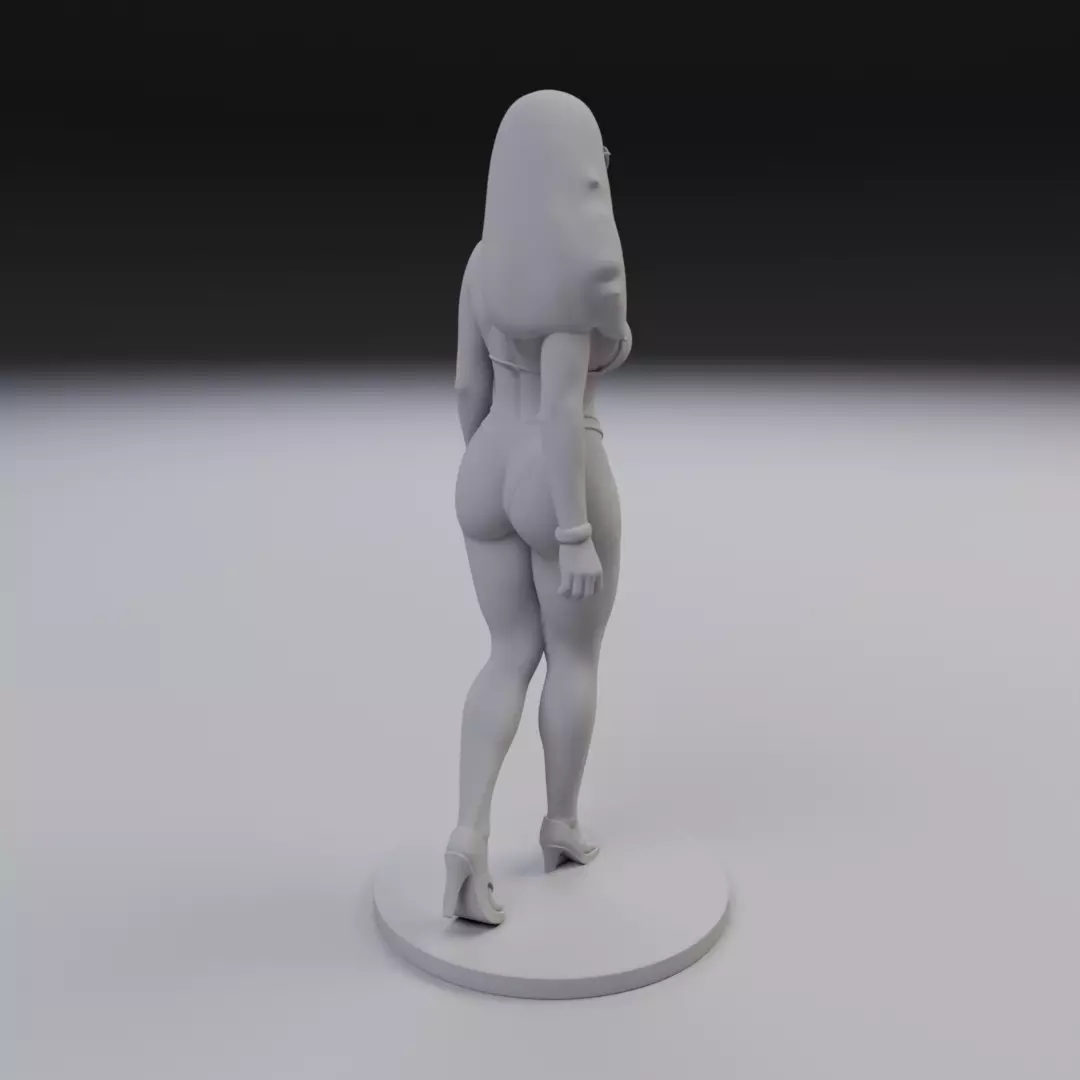 woman model in pin up bikini 3D print model_14