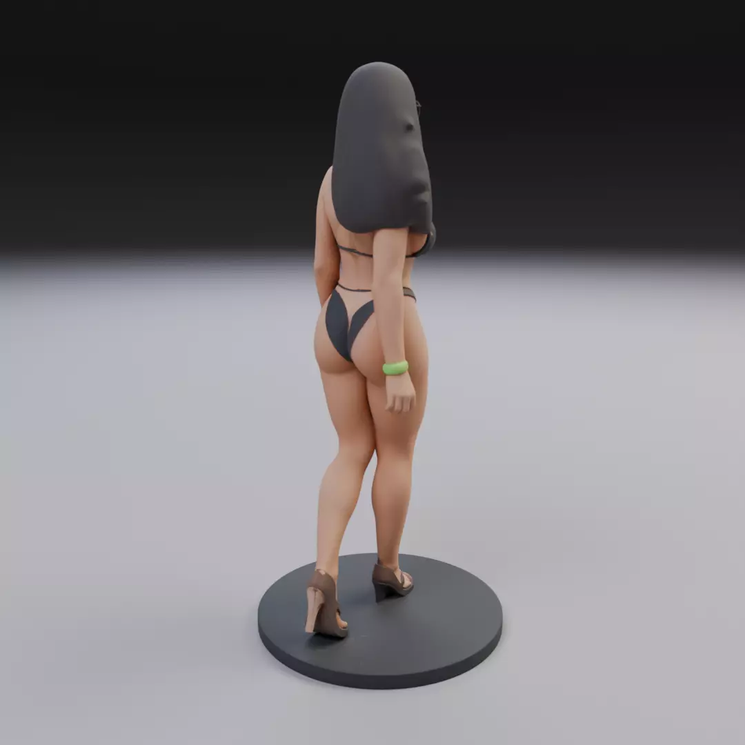 woman model in pin up bikini 3D print model_13
