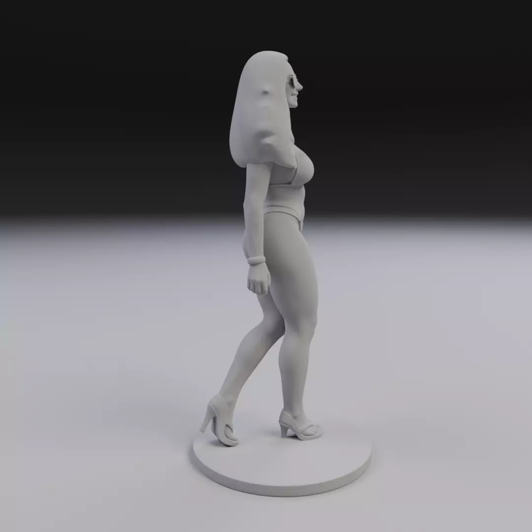 woman model in pin up bikini 3D print model_2