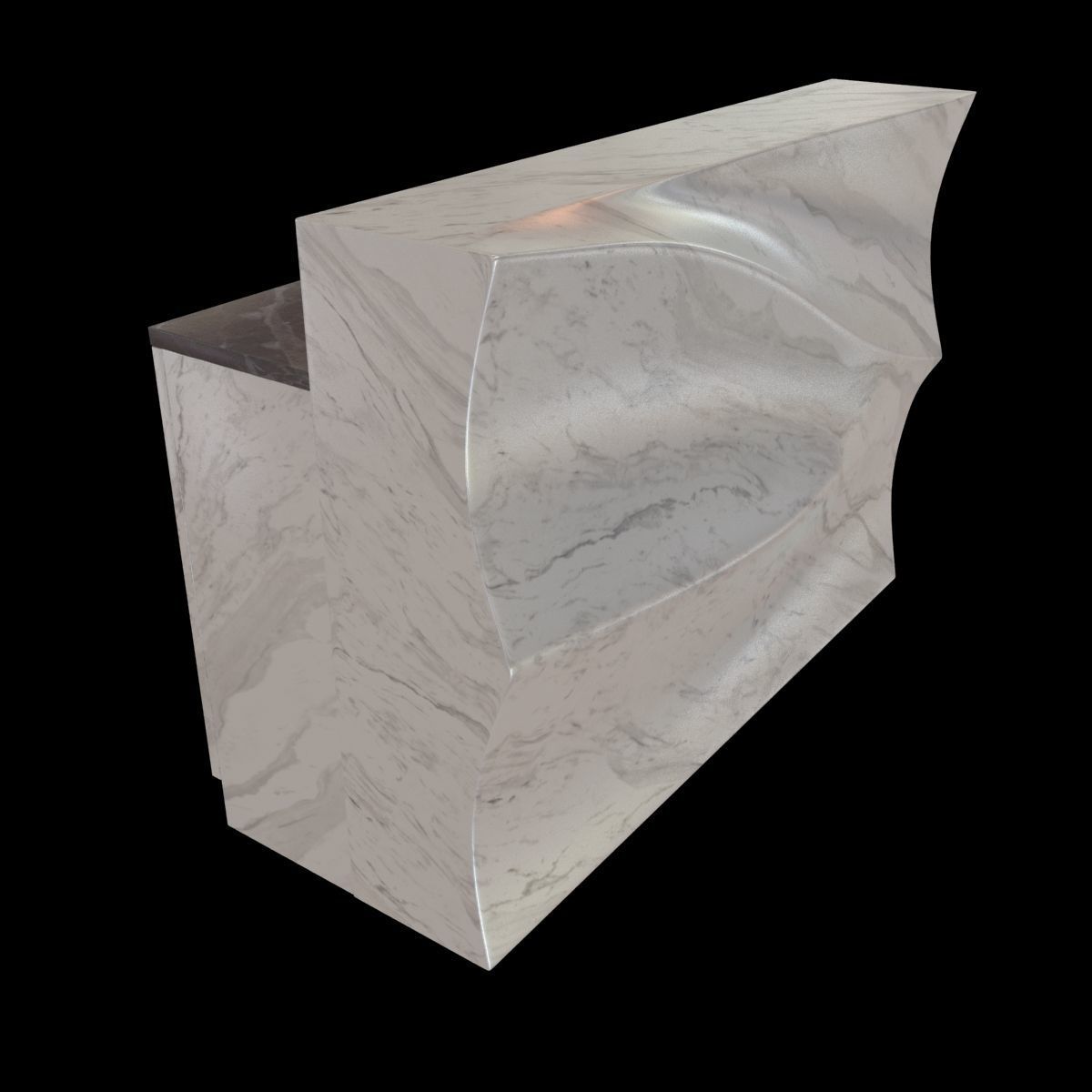 Marble bar 3D model_4