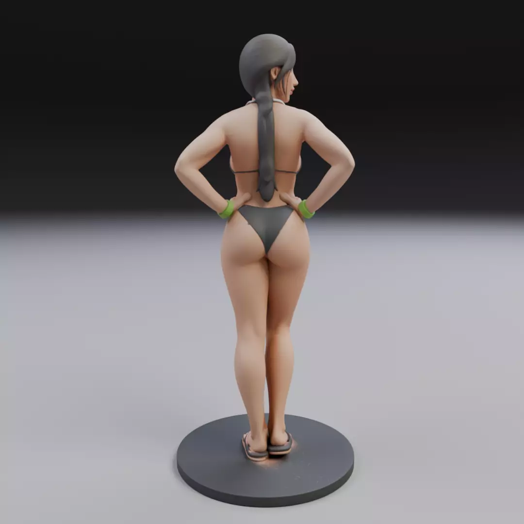 woman model in pin up bikini 3D print model_2