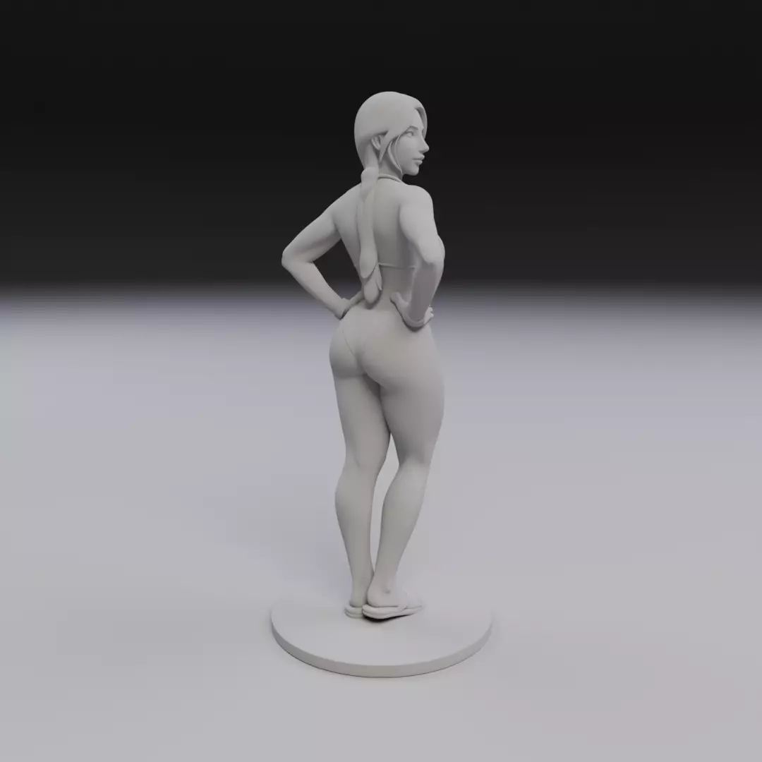 woman model in pin up bikini 3D print model_11
