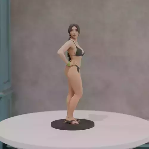 woman model in pin up bikini