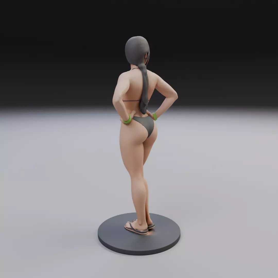 woman model in pin up bikini 3D print model_14
