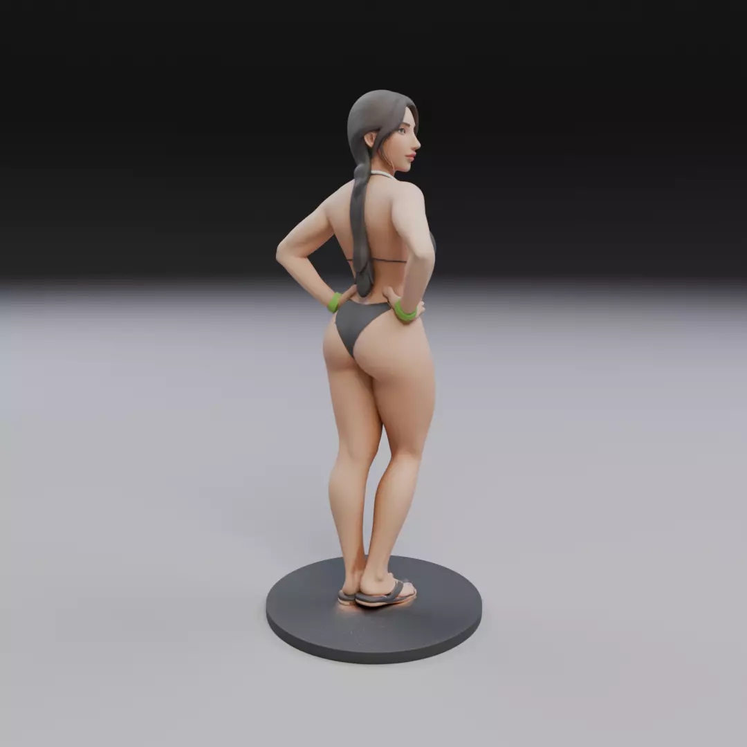 woman model in pin up bikini 3D print model_12