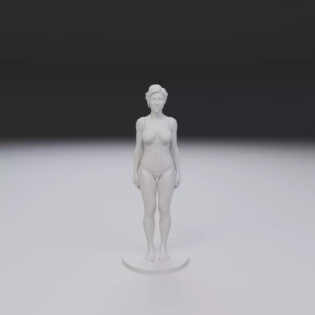 woman model in pin up bikini 3D print model_15