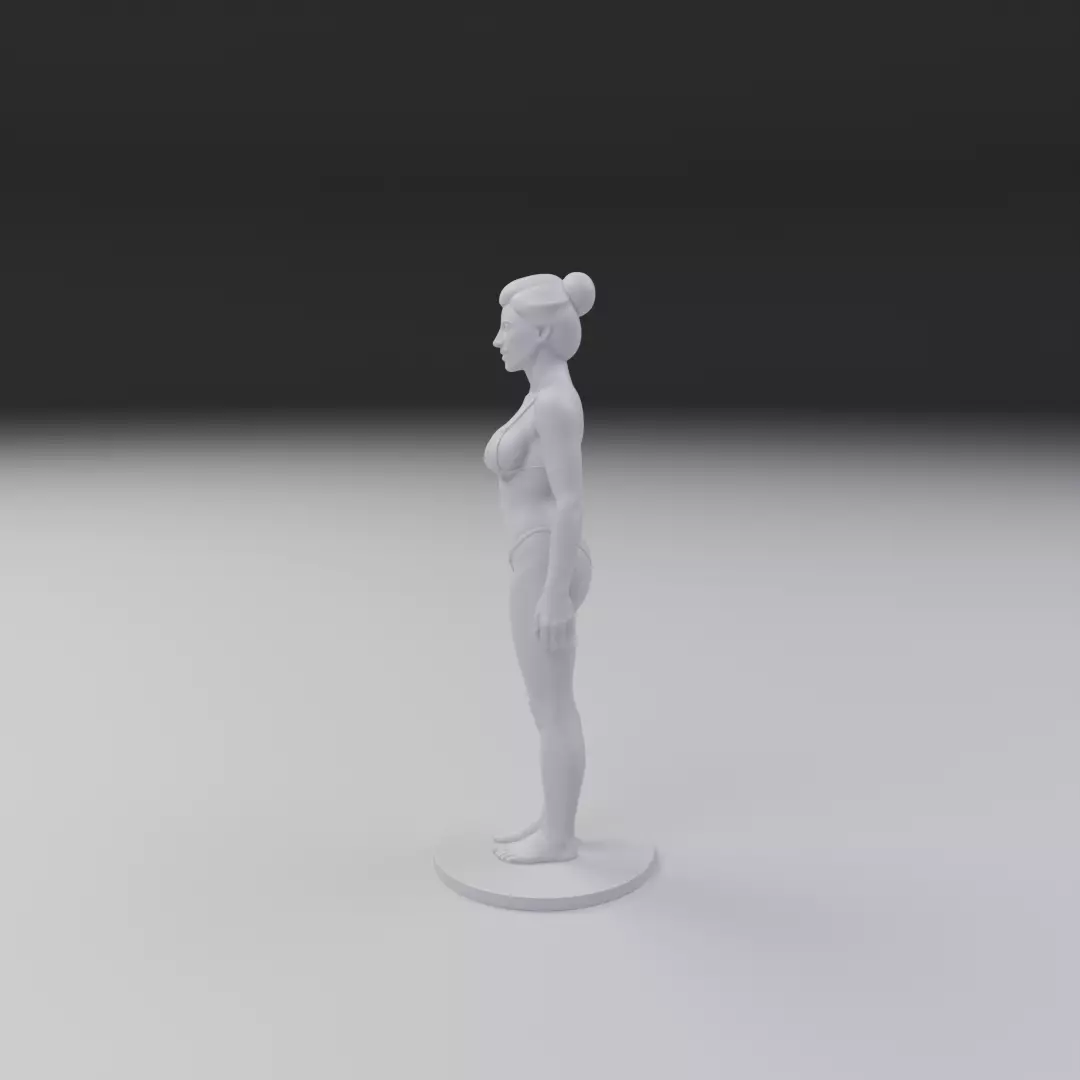 woman model in pin up bikini 3D print model_3