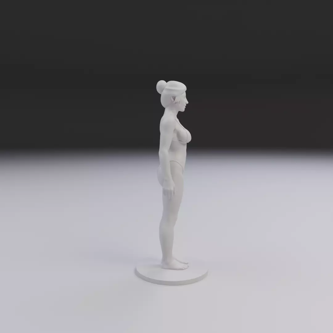 woman model in pin up bikini 3D print model_1