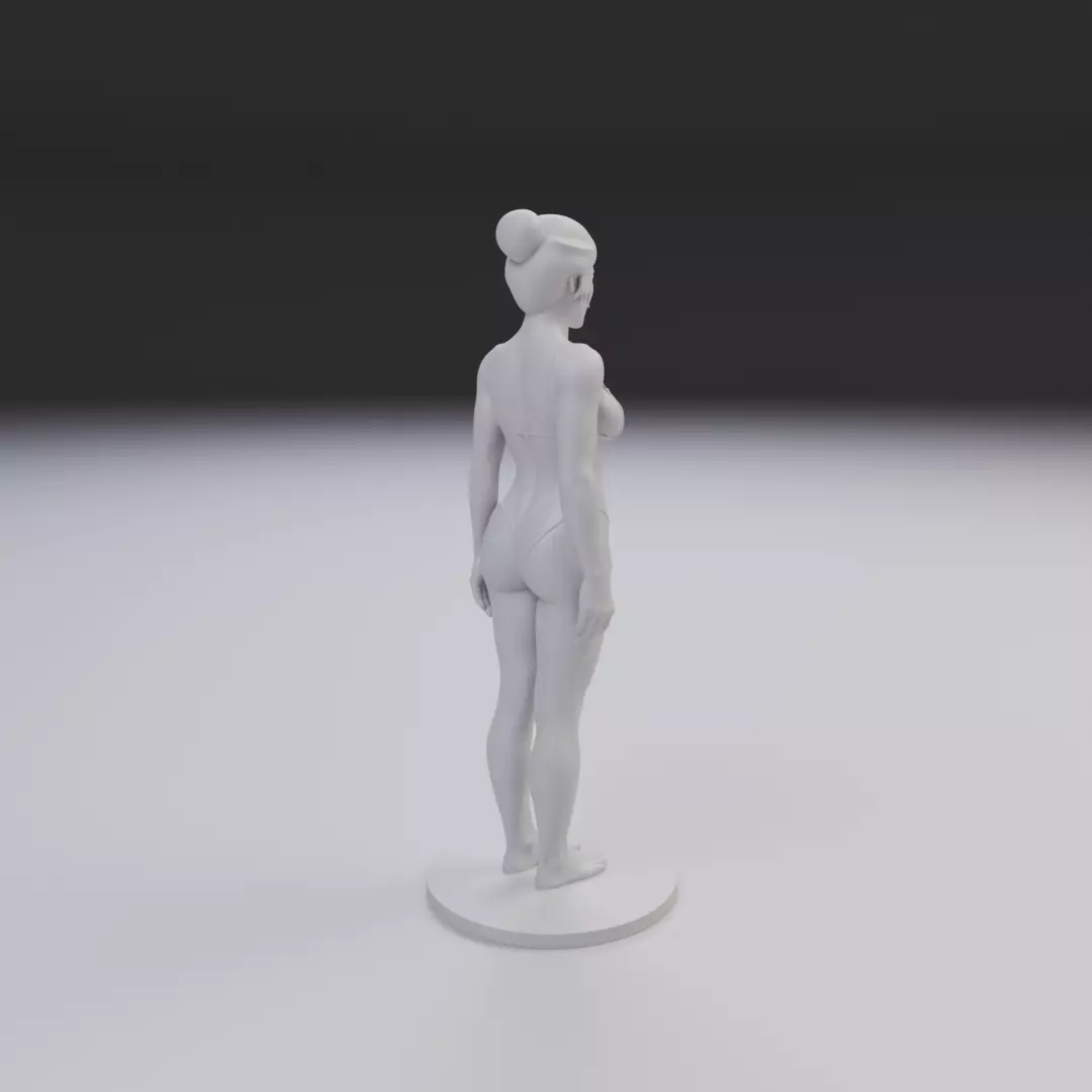 woman model in pin up bikini 3D print model_13