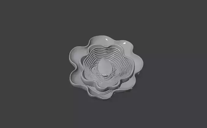 Layered Petal Gemstone Pendant